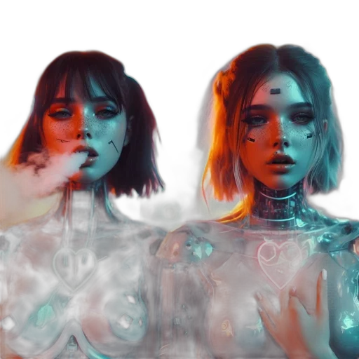 mask, face, robot, cyberpunk transparent PNG cut-out
