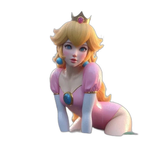 crown, dress, 3d render, concept art transparent PNG cut-out
