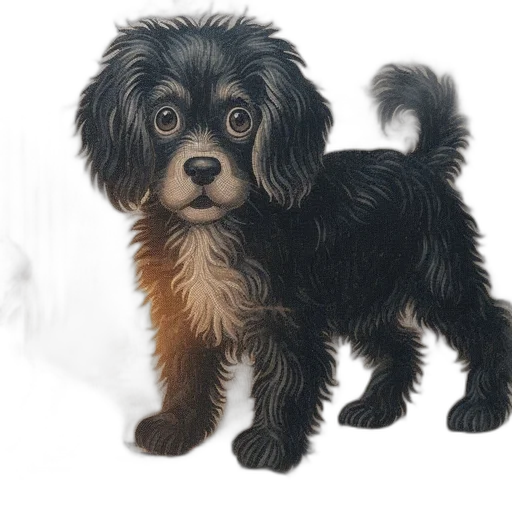 animal, staff, photorealistic, oil painting transparent PNG cut-out