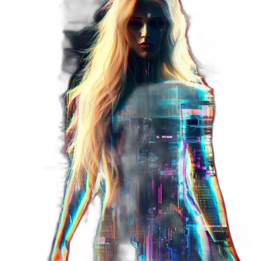 dress, jacket, hair, robot transparent PNG cut-out