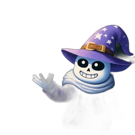 hat, staff, mask, creature transparent PNG cut-out