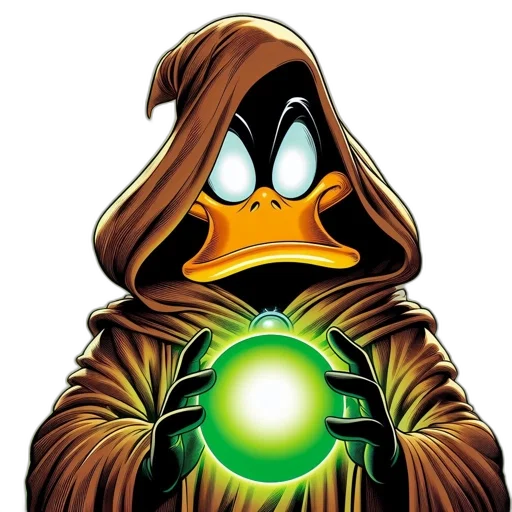 jacket, mask, staff, comic book art transparent PNG cut-out