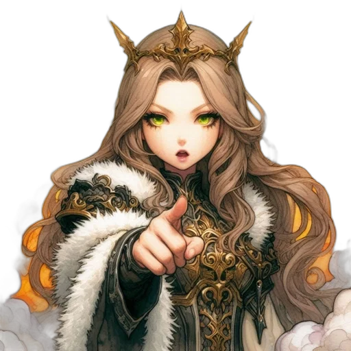 staff, dragon, weapon, crown transparent PNG cut-out