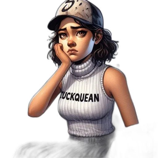 hat, dress, comic book art, concept art transparent PNG cut-out