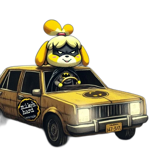 car, animal, mask, staff transparent PNG cut-out