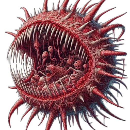 creature, hair, animal, weapon transparent PNG cut-out