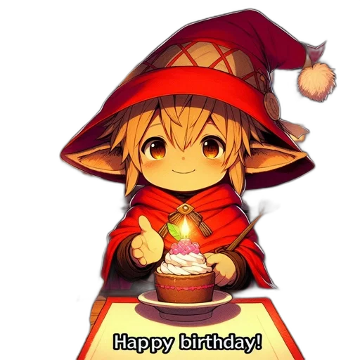 hat, staff, animated, character transparent PNG cut-out