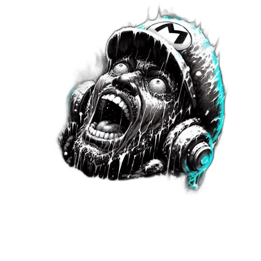 face, creature, mask, comic book art transparent PNG cut-out