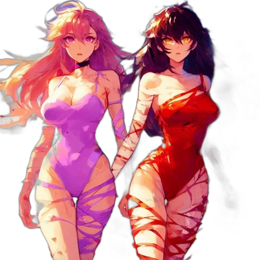 dress, concept art, anime, fantasy art transparent PNG cut-out