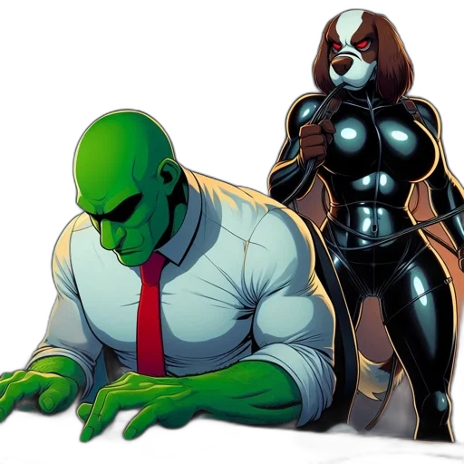 comic book art, concept art, two, characters transparent PNG cut-out