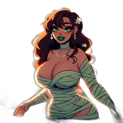 dress, concept art, fantasy art, comic book art transparent PNG cut-out