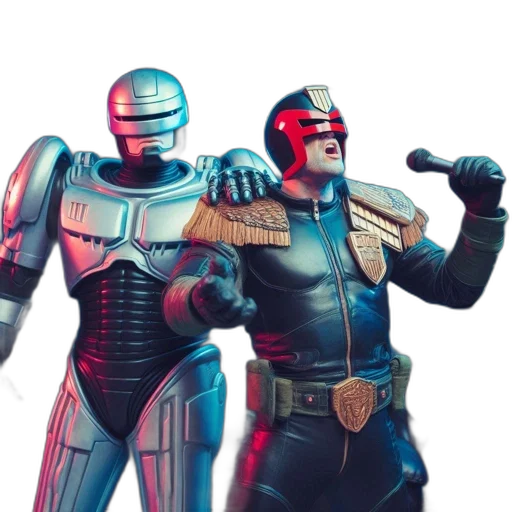 robot, concept art, 3d render, comic book art transparent PNG cut-out