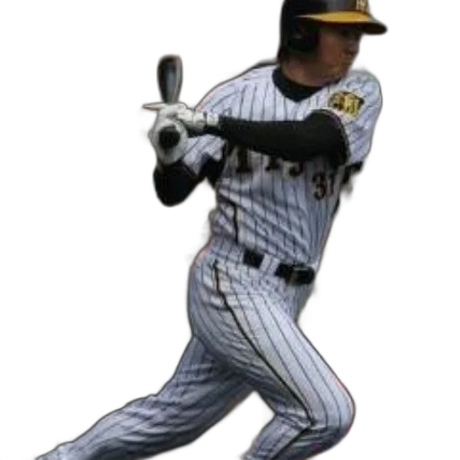 baseball, player, striped, uniform transparent PNG cut-out