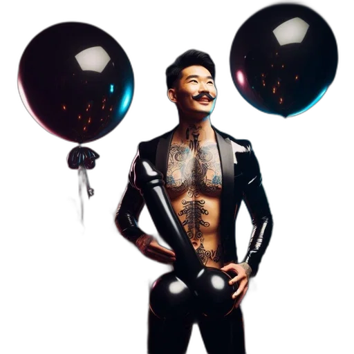 jacket, individual, tattoos, stands transparent PNG cut-out