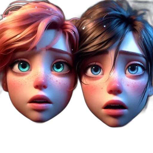 face, mask, 3d render, concept art transparent PNG cut-out