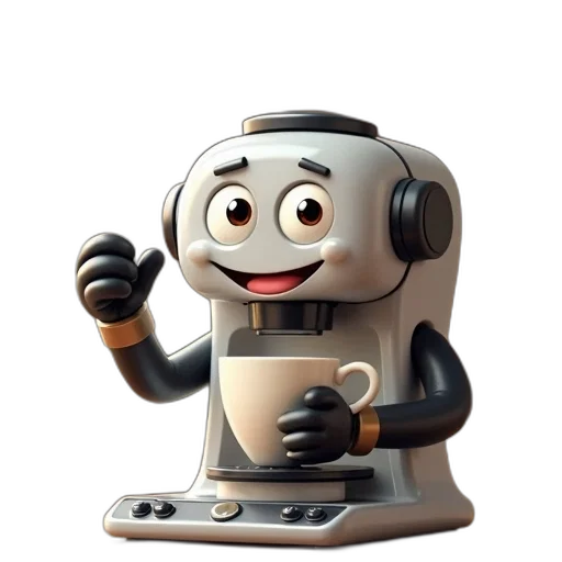 robot, staff, 3d render, concept art transparent PNG cut-out