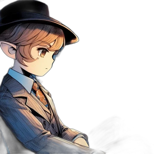 hat, staff, face, watercolor transparent PNG cut-out