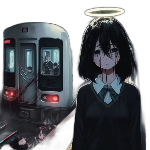 anime, concept art, pixel art, photorealistic transparent PNG cut-out