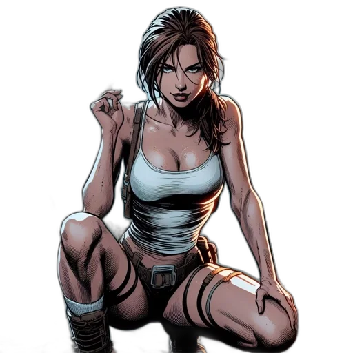comic book art, concept art, cartoon, fantasy art transparent PNG cut-out