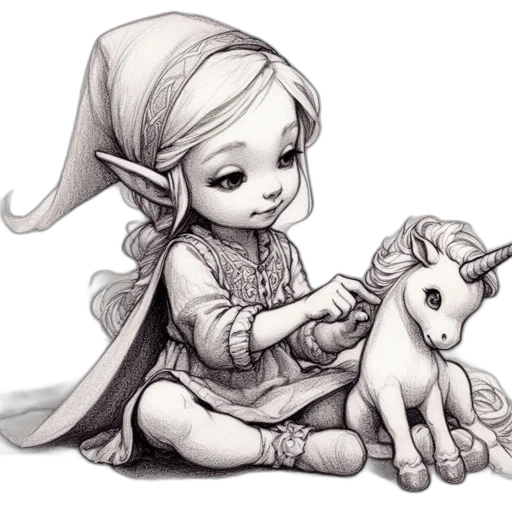dragon, fantasy art, pencil sketch, concept art transparent PNG cut-out