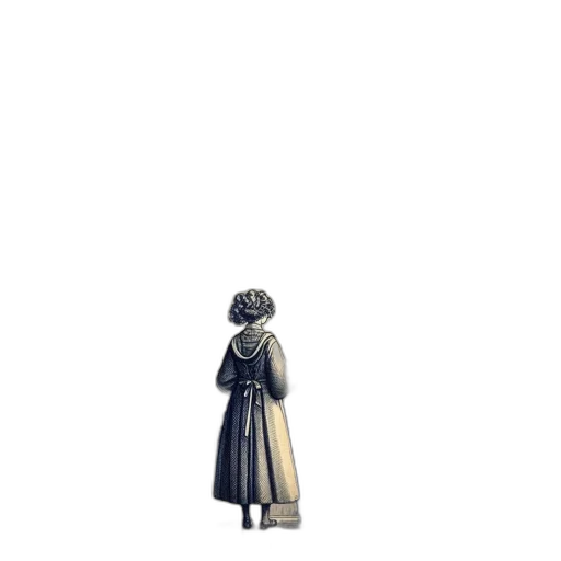 dress, jacket, staff, umbrella transparent PNG cut-out