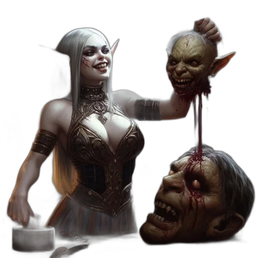 face, staff, concept art, fantasy art transparent PNG cut-out