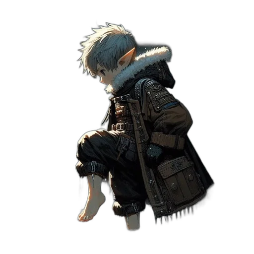 jacket, weapon, creature, animal transparent PNG cut-out