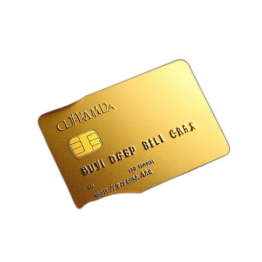 jewelry, credit, card, gold transparent PNG cut-out