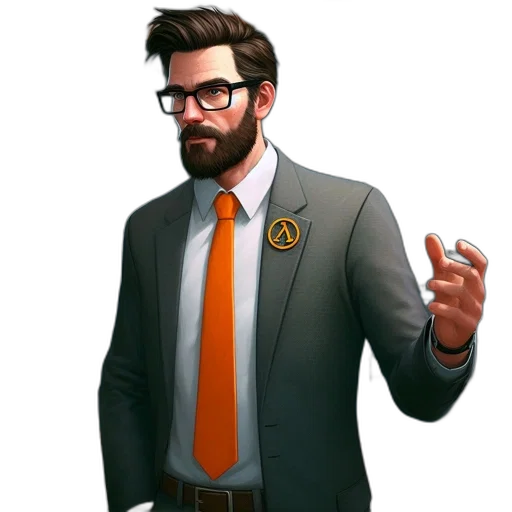 staff, jacket, face, concept art transparent PNG cut-out