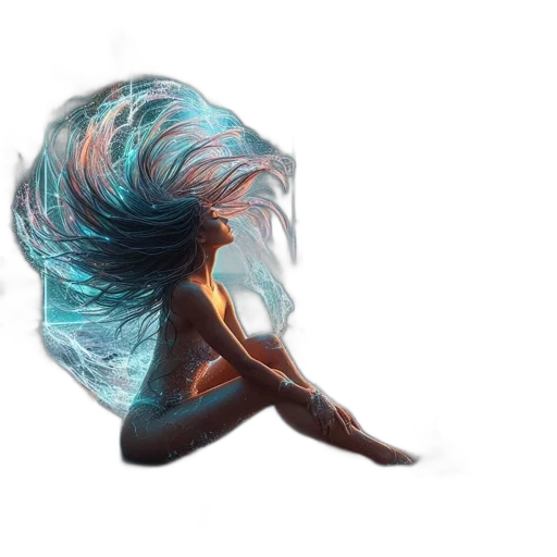 hair, umbrella, creature, mask transparent PNG cut-out