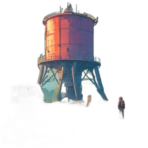 robot, building, dress, concept art transparent PNG cut-out