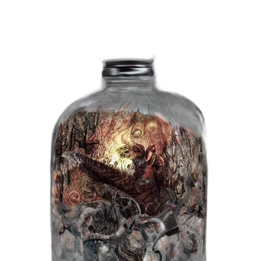 bottle, dragon, creature, dress transparent PNG cut-out