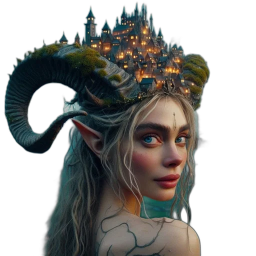 dragon, mask, creature, crown transparent PNG cut-out