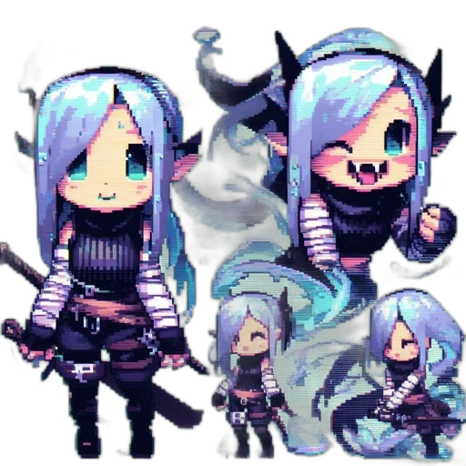 creature, dragon, pixel art, concept art transparent PNG cut-out