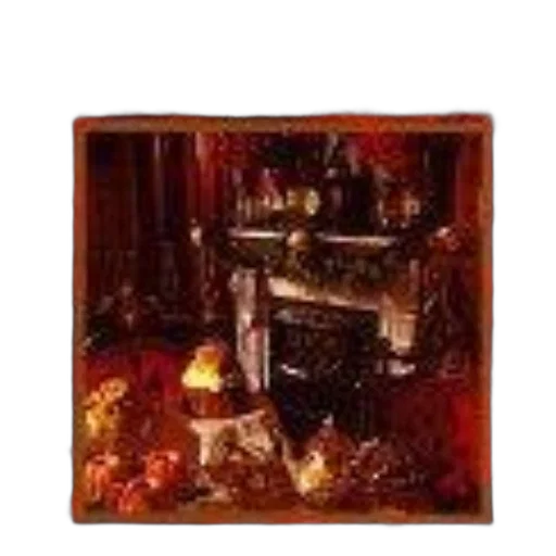 furniture, oil painting, heart, christmas transparent PNG cut-out