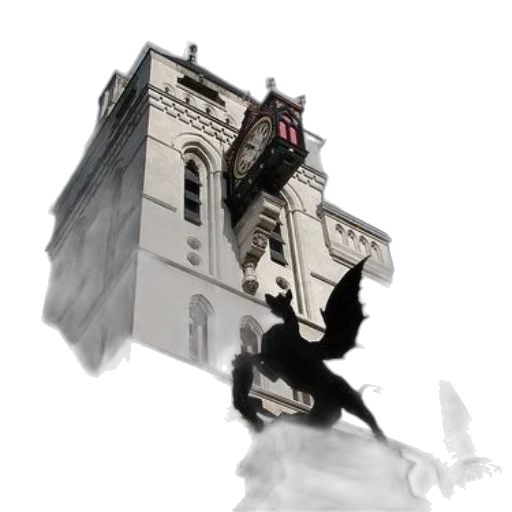 dragon, building, concept art, fantasy art transparent PNG cut-out