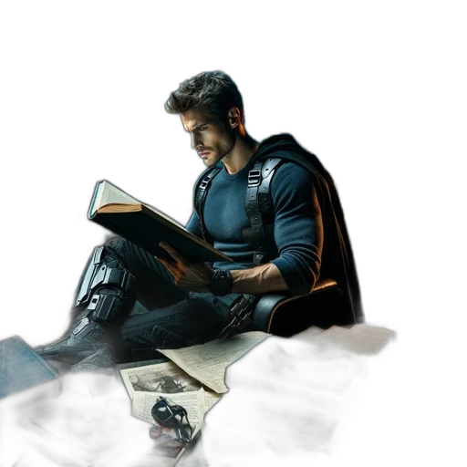 comic book art, concept art, fantasy art, photorealistic transparent PNG cut-out