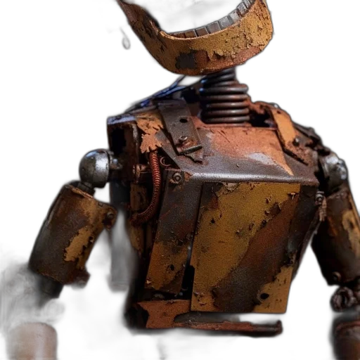 robot, weapon, staff, 3d render transparent PNG cut-out