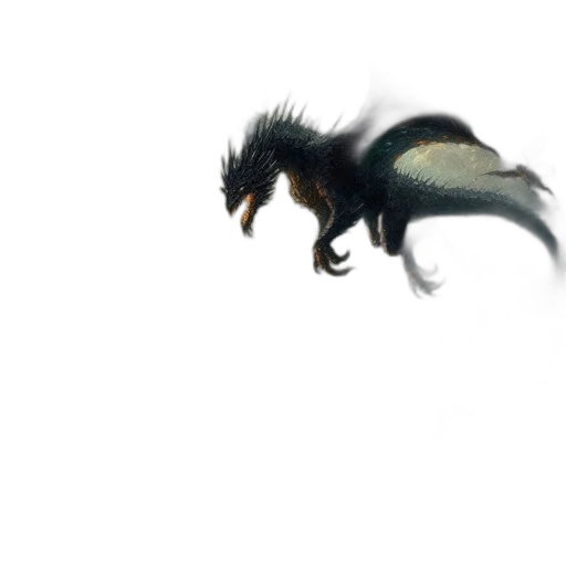 dragon, creature, animal, hair transparent PNG cut-out