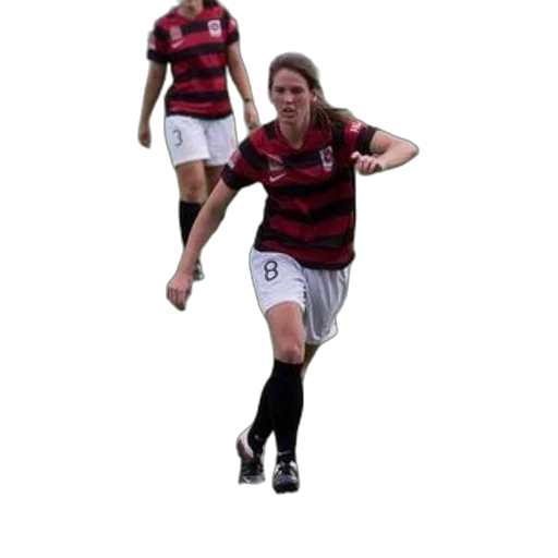 female, soccer, player, red transparent PNG cut-out