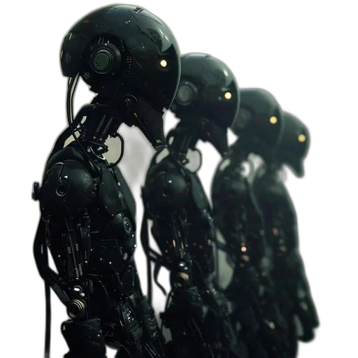 robot, mask, concept art, cyberpunk transparent PNG cut-out