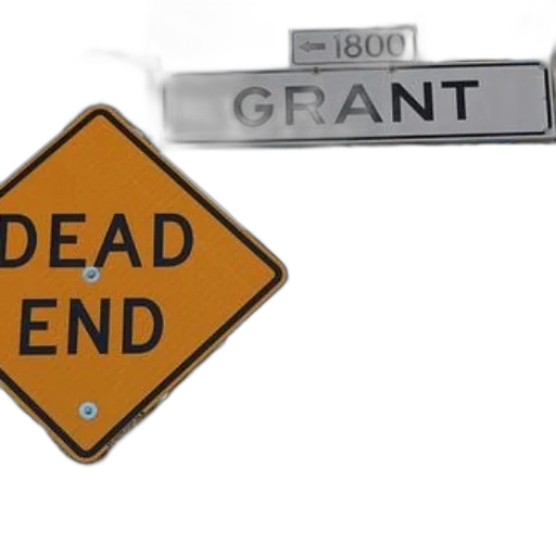 3d render, dead, end, sign transparent PNG cut-out