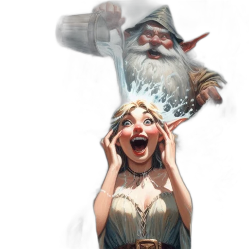face, fantasy art, concept art, comic book art transparent PNG cut-out