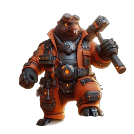 robot, weapon, staff, concept art transparent PNG cut-out