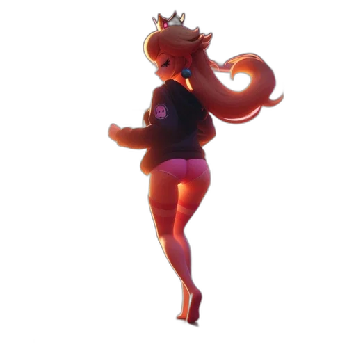 crown, dress, creature, staff transparent PNG cut-out