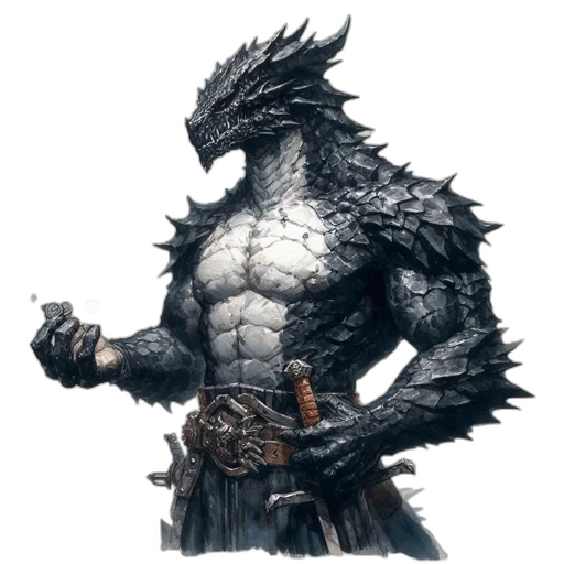 dragon, animal, creature, sword transparent PNG cut-out