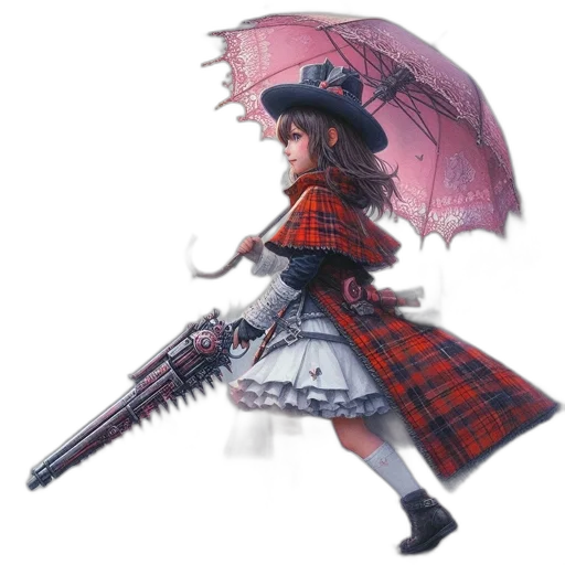 umbrella, weapon, sword, staff transparent PNG cut-out
