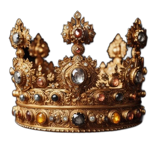 crown, jewelry, hat, photorealistic transparent PNG cut-out