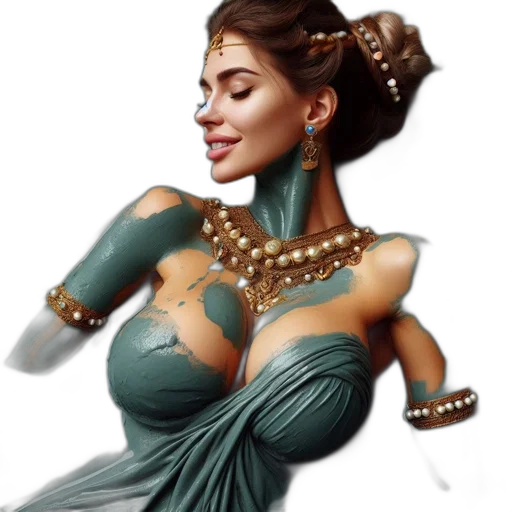 jewelry, dress, crown, fantasy art transparent PNG cut-out