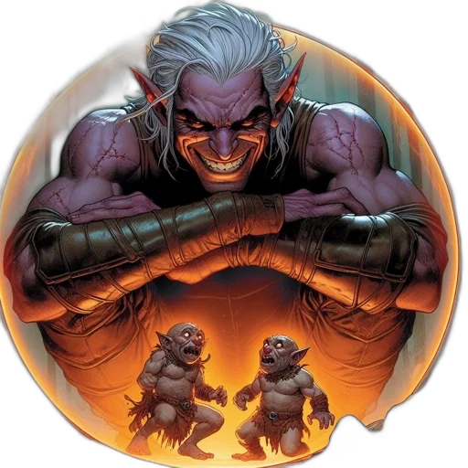 comic book art, concept art, menacing, creature transparent PNG cut-out